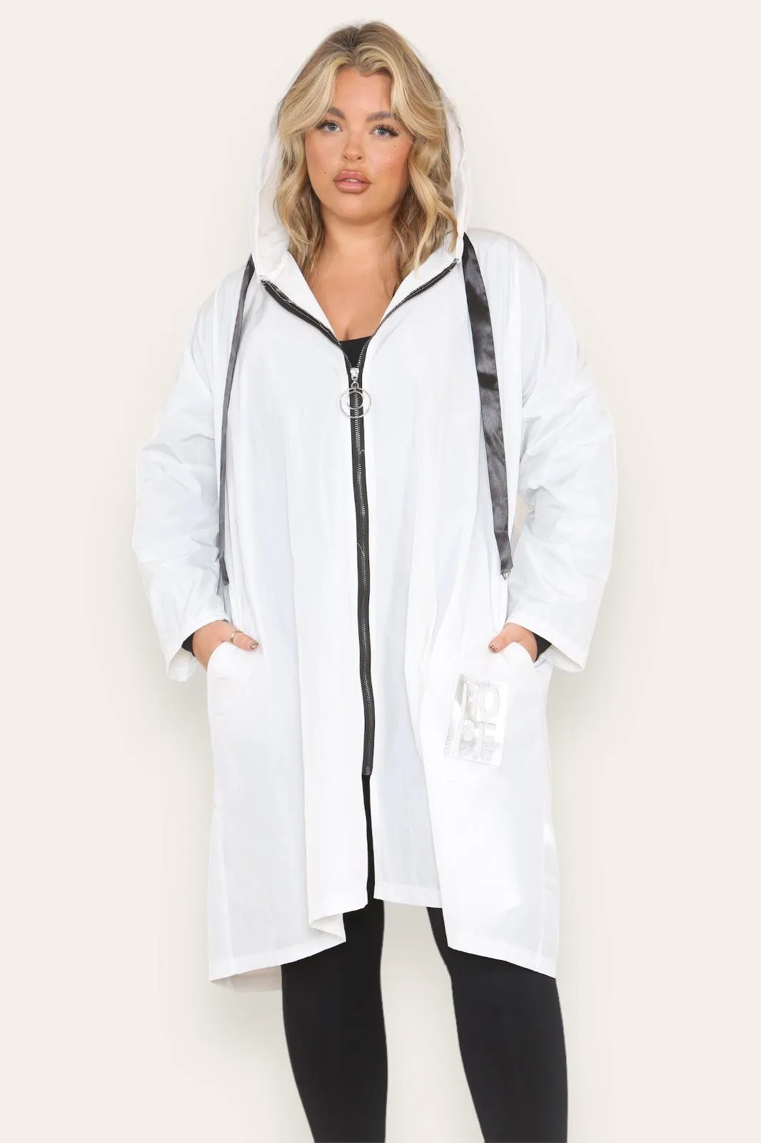 Rain Mac Oversized Hooded Coat