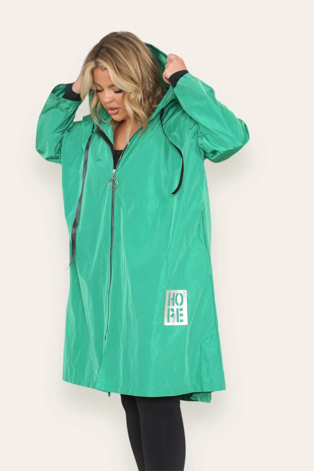 Rain Mac Oversized Hooded Coat