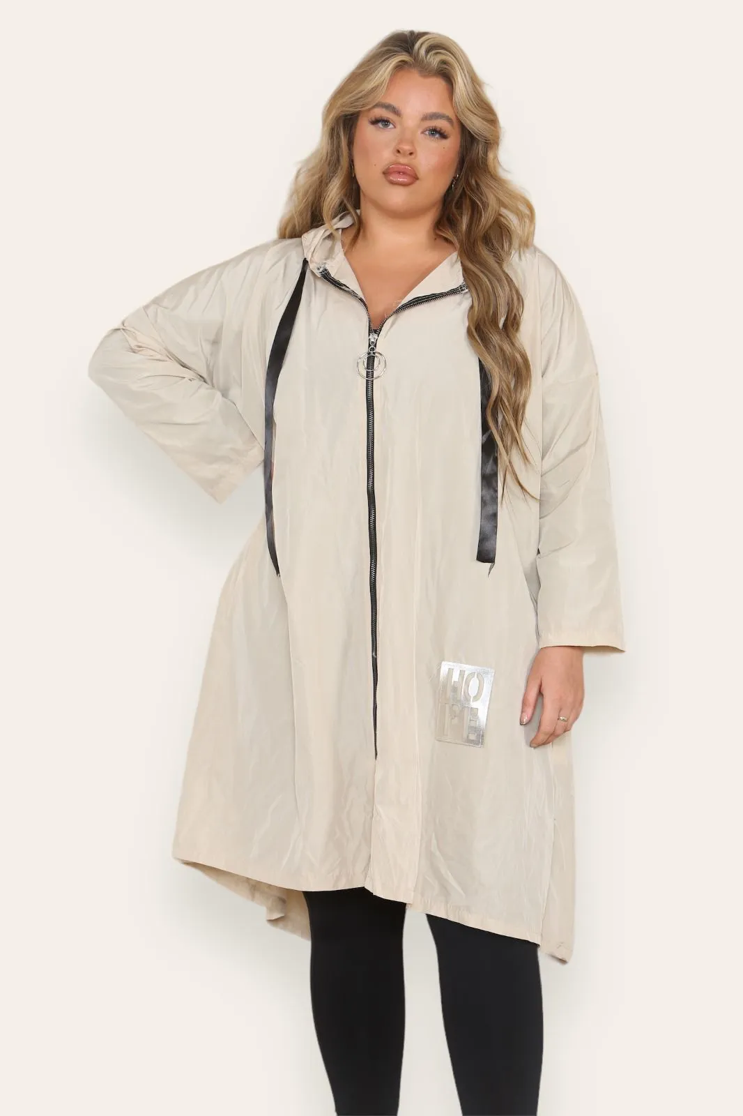 Rain Mac Oversized Hooded Coat