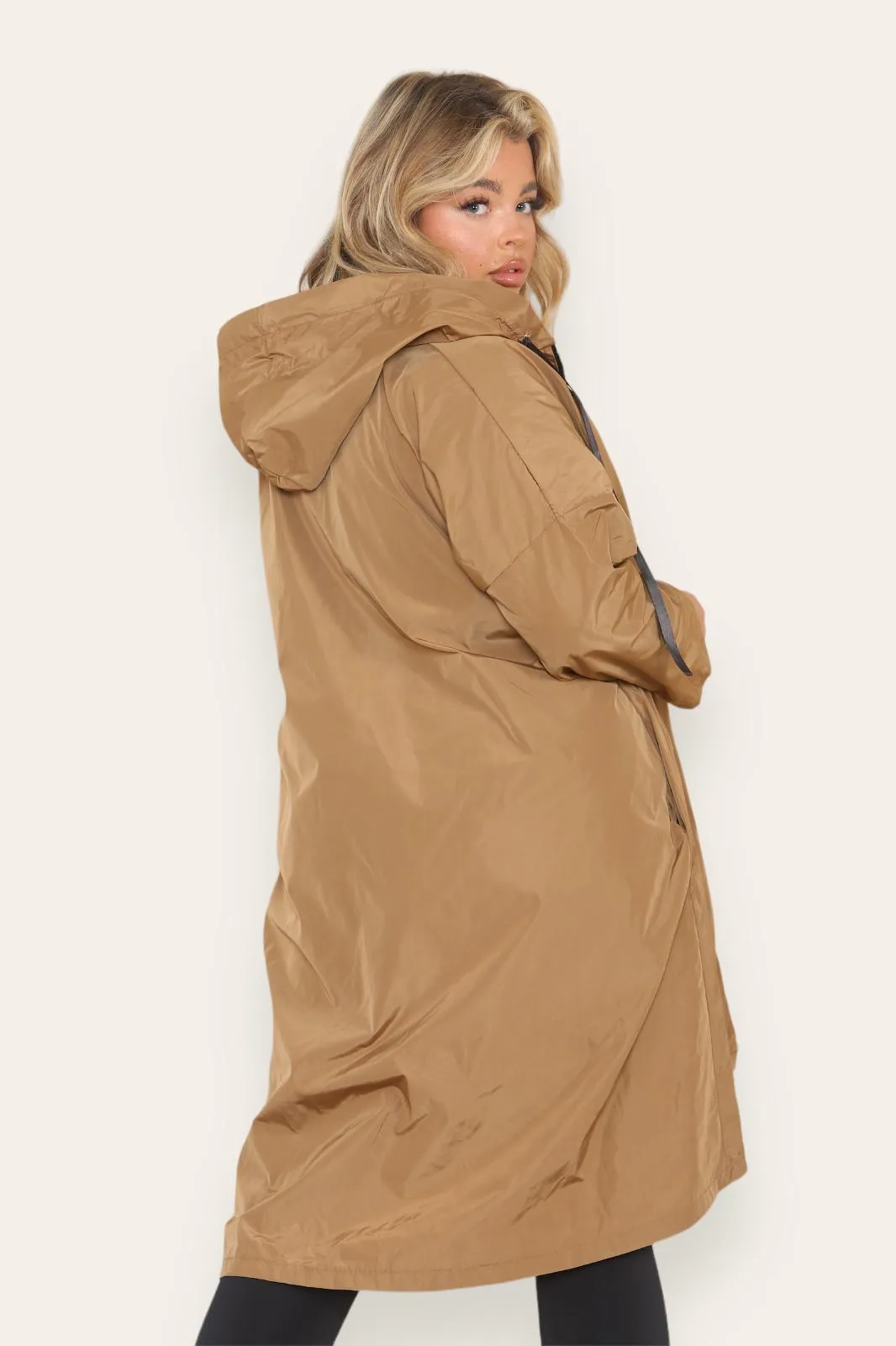 Rain Mac Oversized Hooded Coat