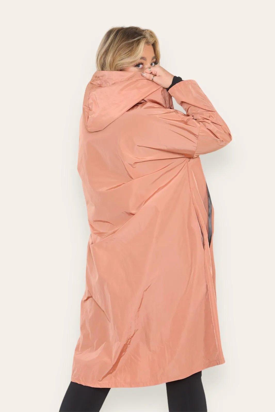 Rain Mac Oversized Hooded Coat