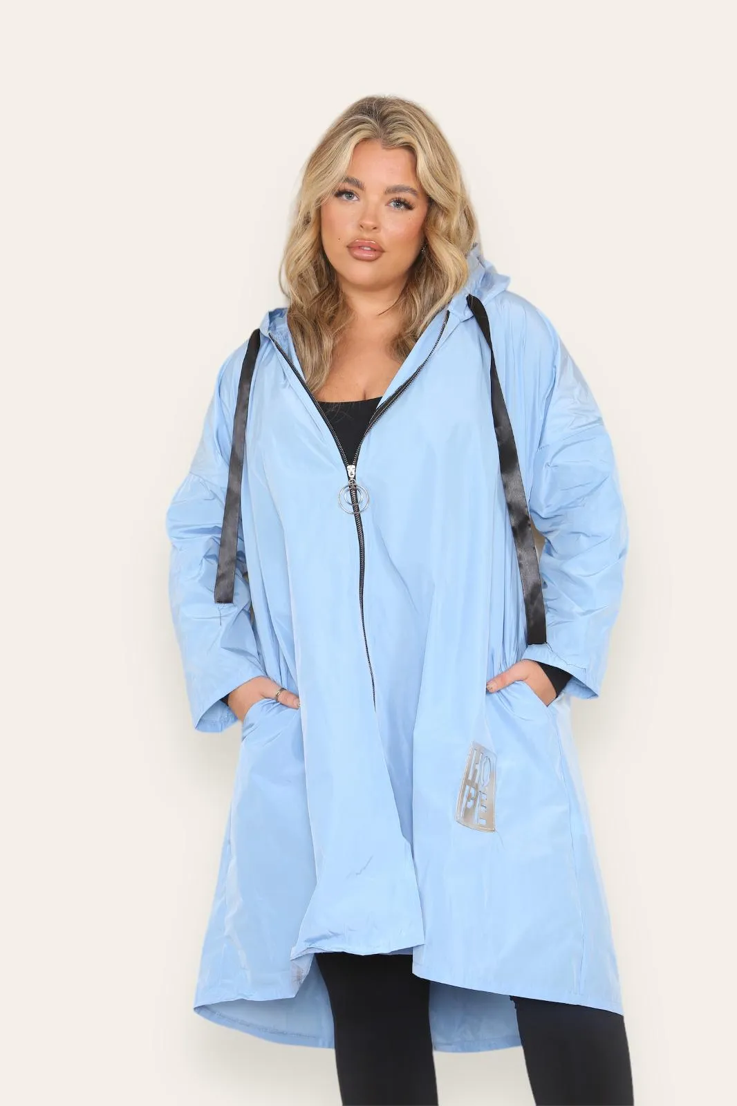 Rain Mac Oversized Hooded Coat