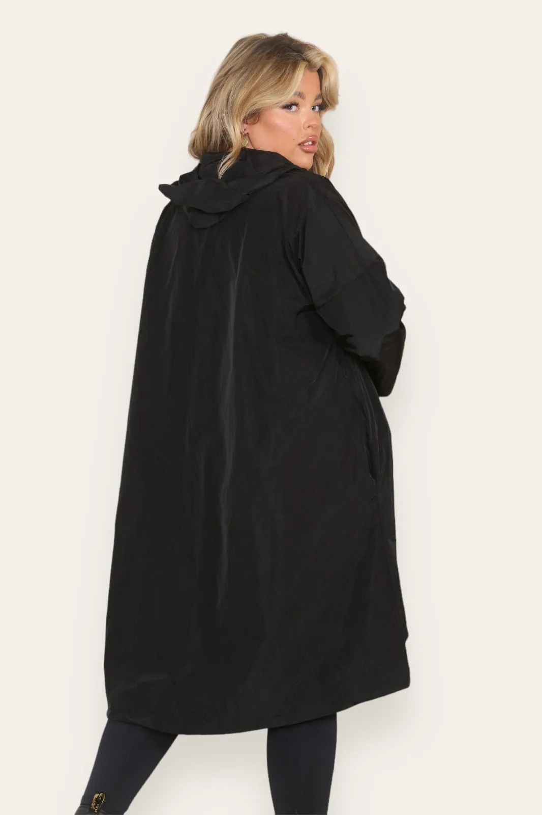 Rain Mac Oversized Hooded Coat