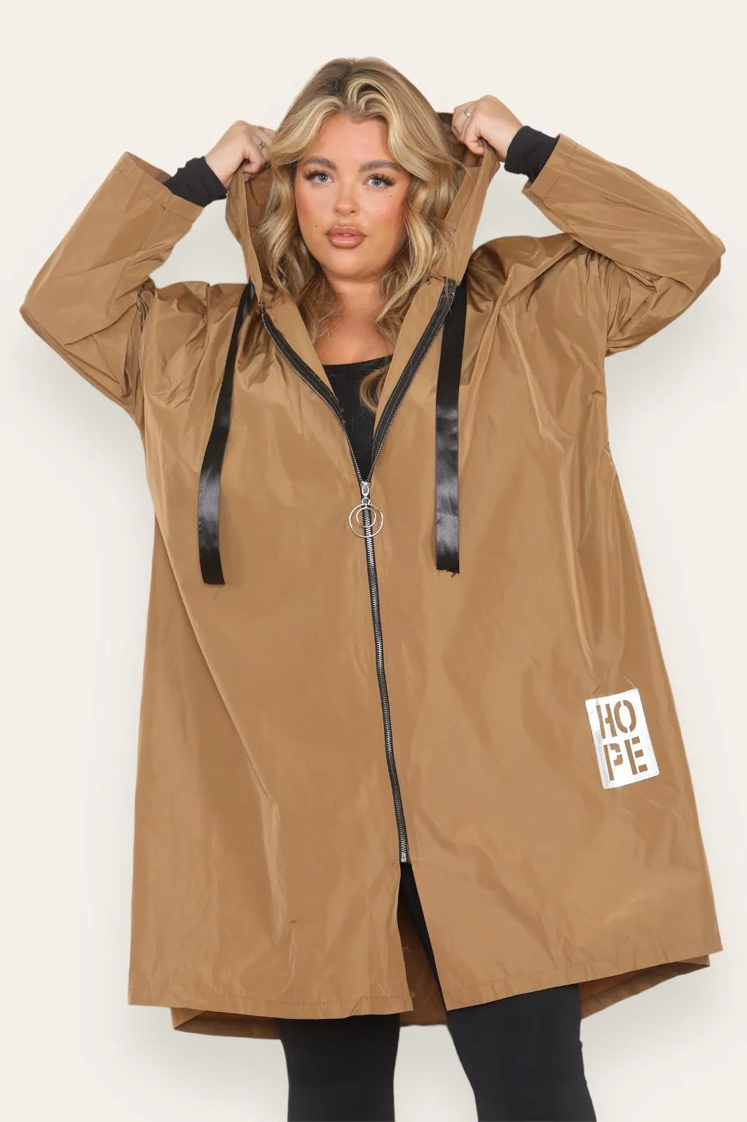 Rain Mac Oversized Hooded Coat