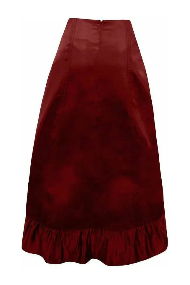 Satin High Low Skirt