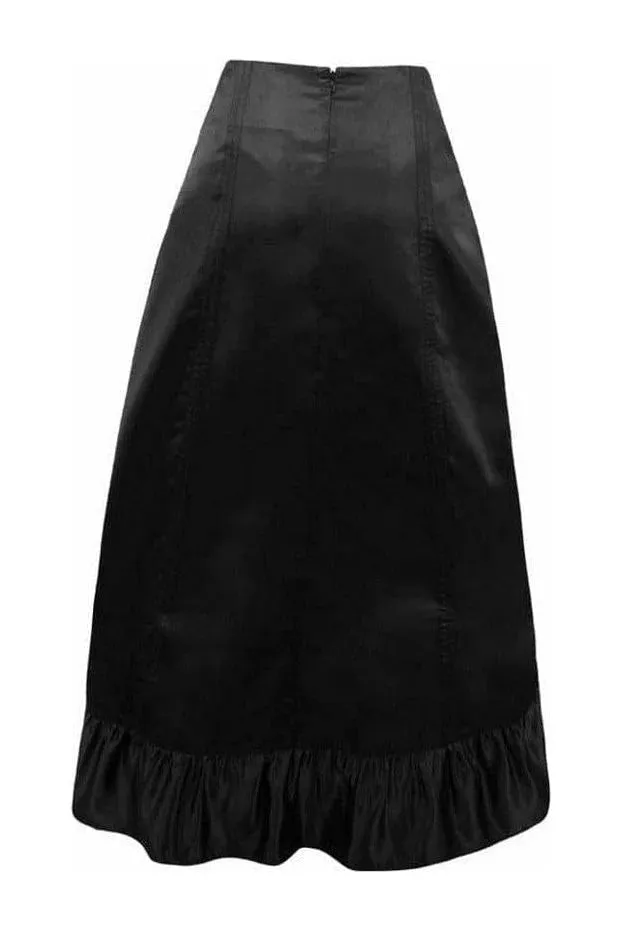 Satin High Low Skirt