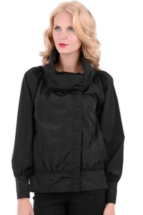 Short Length Jacket With Oversized Collar