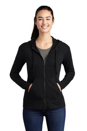 Sport-Tek Ladies PosiCharge Tri-Blend Wicking Fleece Full-Zip Hooded Jacket LST293