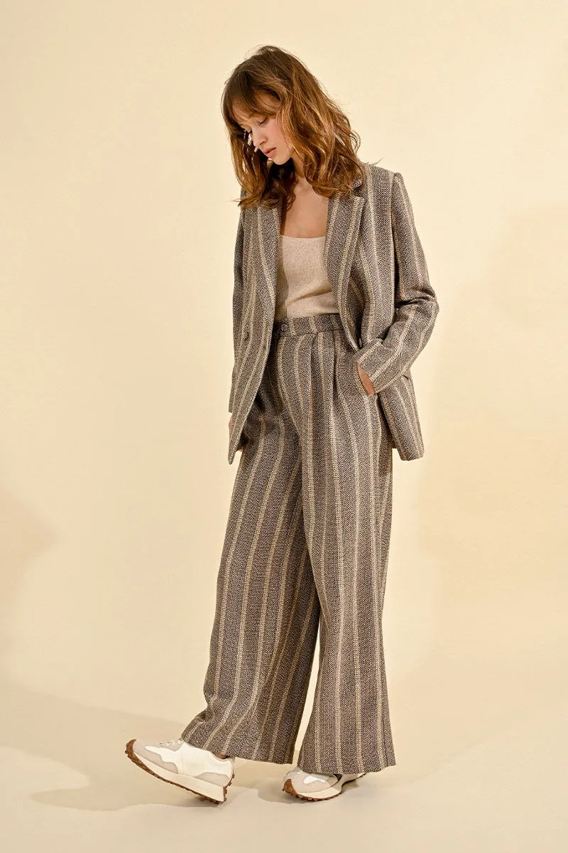 Stripe Wide Leg Pants