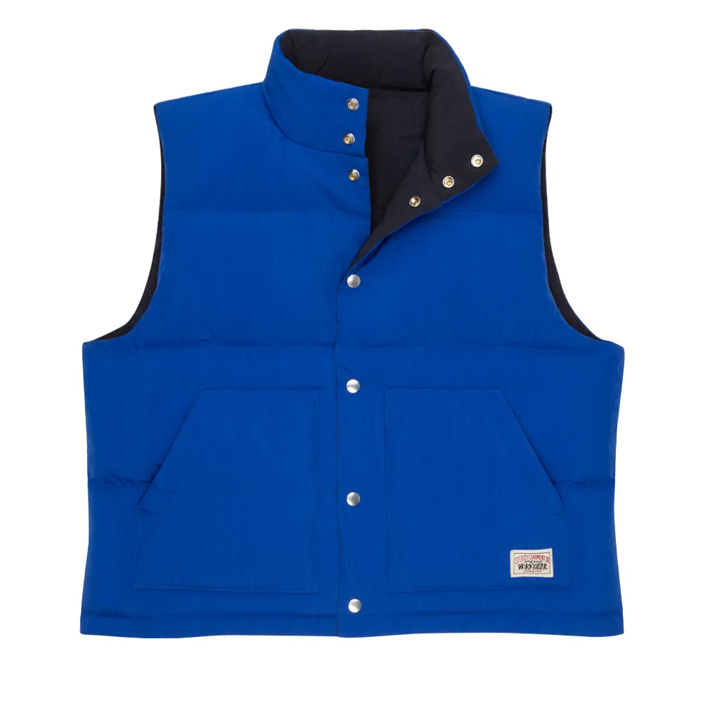 STÜSSY REV. DOWN WORKGEAR VEST // ROYAL