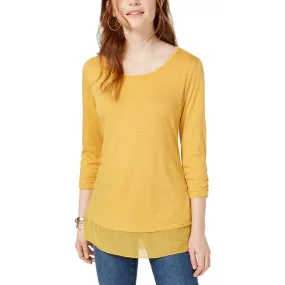 Style & Co Chiffon-Hem Top, Size XXL