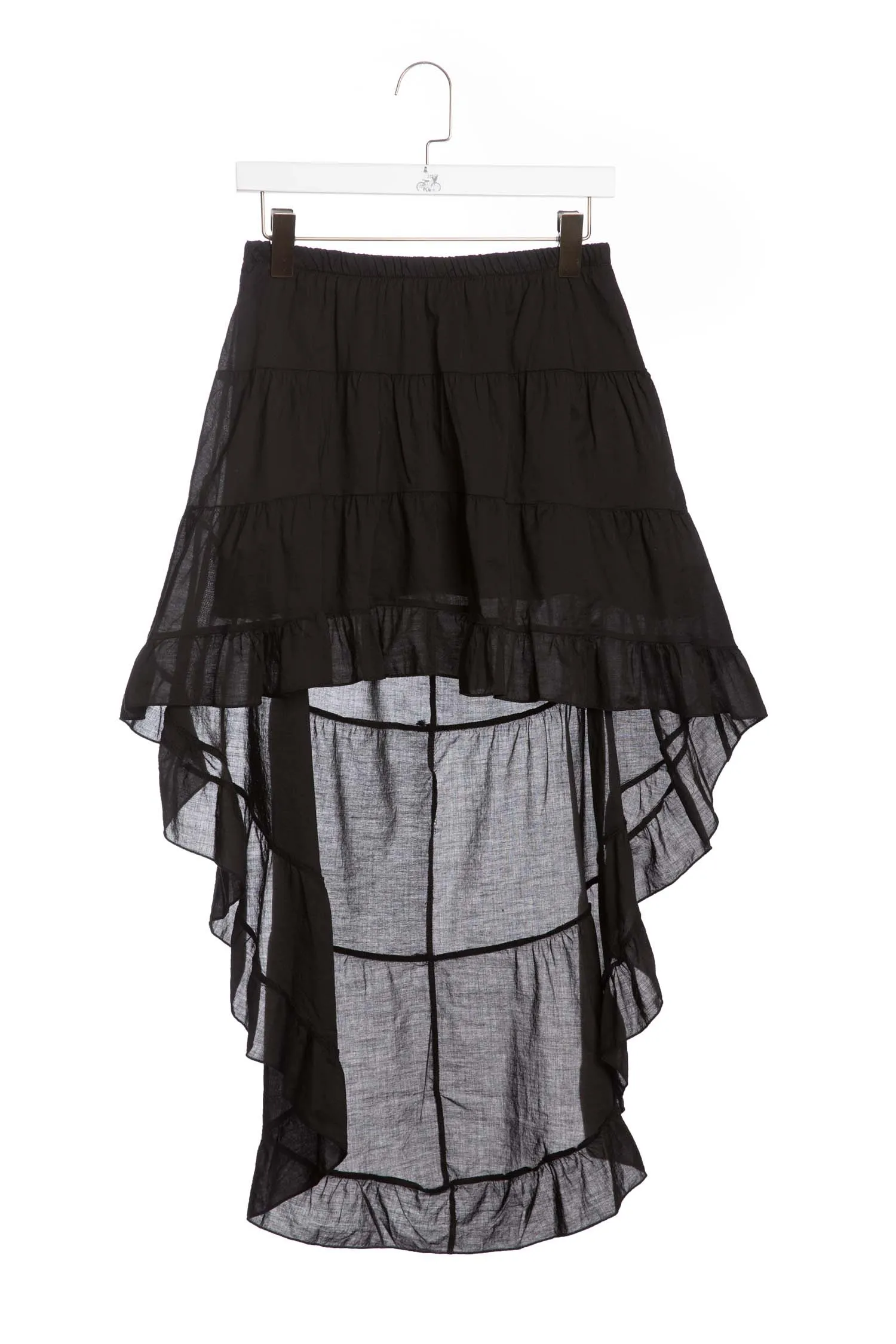 Tiered High-Low Skirt