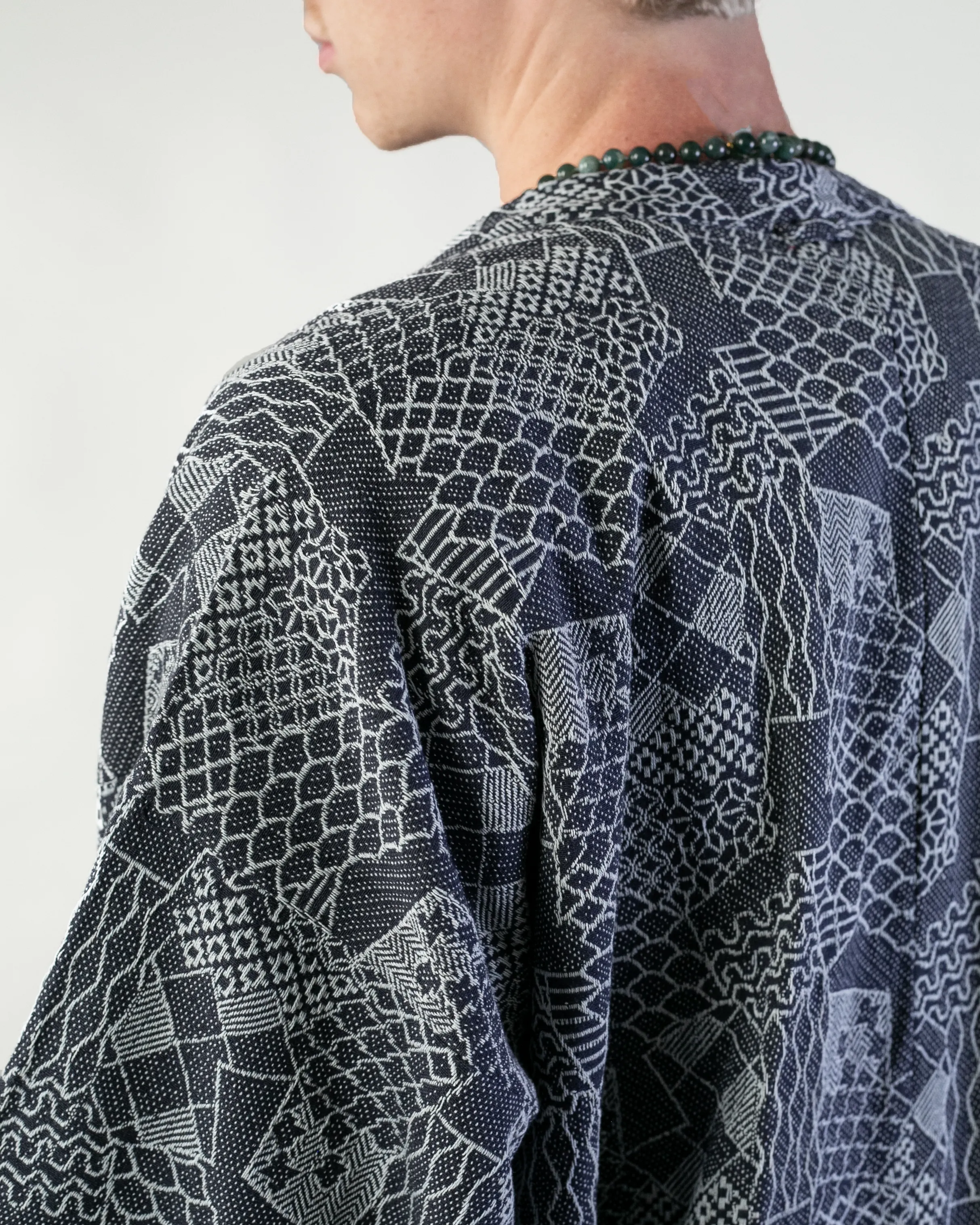 Wa-Modern Haori Robe, Jacquard Weave