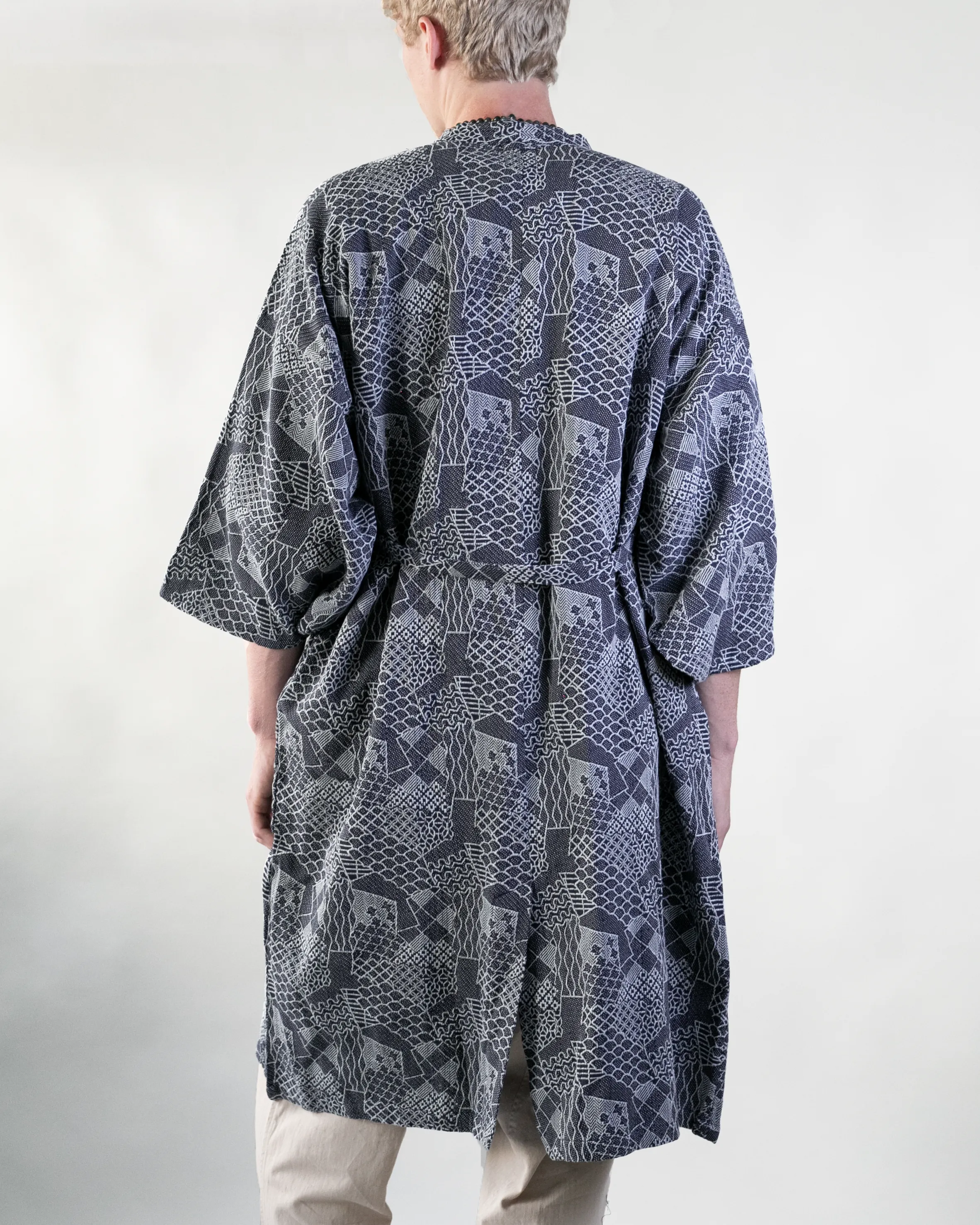 Wa-Modern Haori Robe, Jacquard Weave